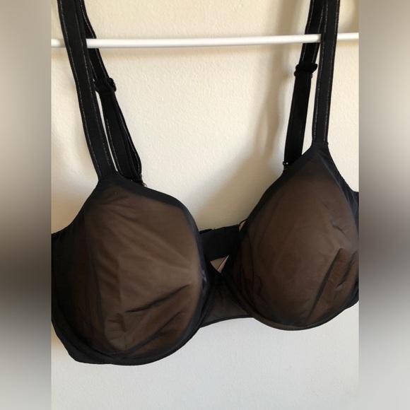 Victoria’s Secret Lined Perfect Coverage Bra Size 36DDD, in Sheer Black Color - Picture 2 of 11